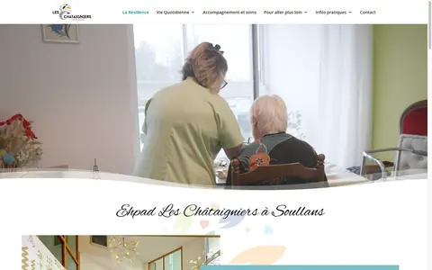 Site internet Résidence Les Châtaigniers (Soullans) réalisé par Heurtevent, vue ordinateur