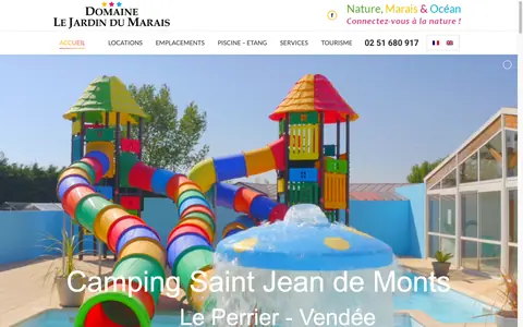 Site internet Jardin du Marais (Le Perrier) réalisé par Heurtevent, vue ordinateur